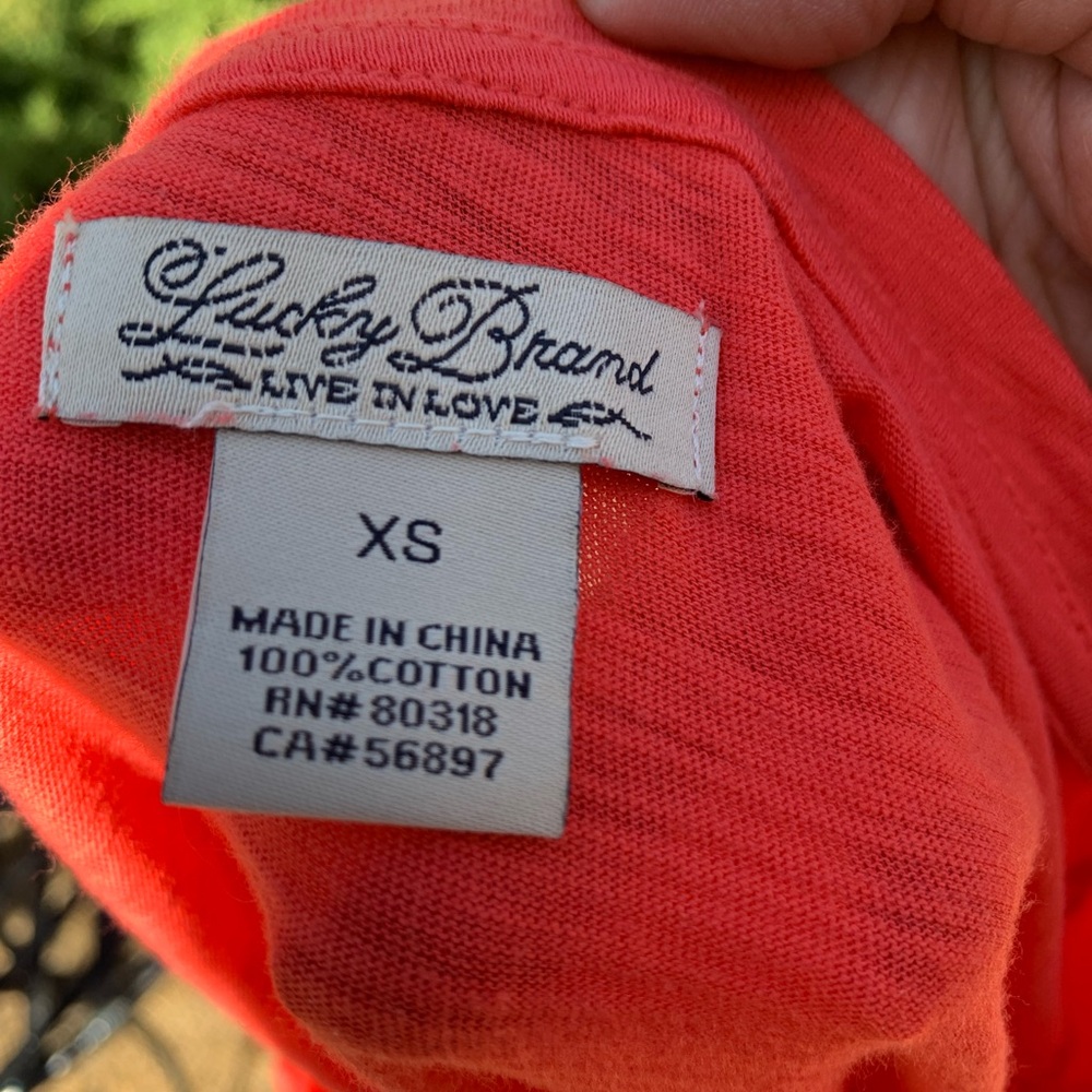 Lucky Brand Red Fitted Short Sleeve Tee in orange - Picture 8 of 8